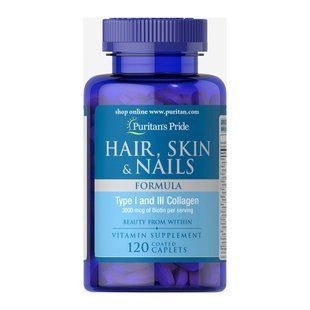 Hair, Skin & Nails Formula, 120 капсул 32159 фото