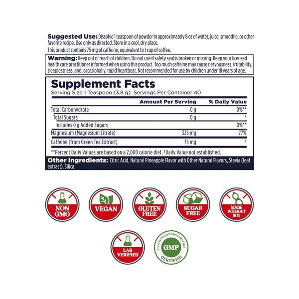 Energy Magnesium порошок 153 г зі смаком ананаса 32254 фото