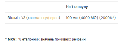 Вітамін D3 4000 МО, 120 софтгелів 21875 фото