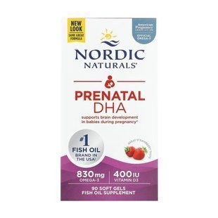 Prenatal DHA Омега-3 з вітаміном D3, 90 м&rsquo;яких капсул, полуничний смак 31117 фото