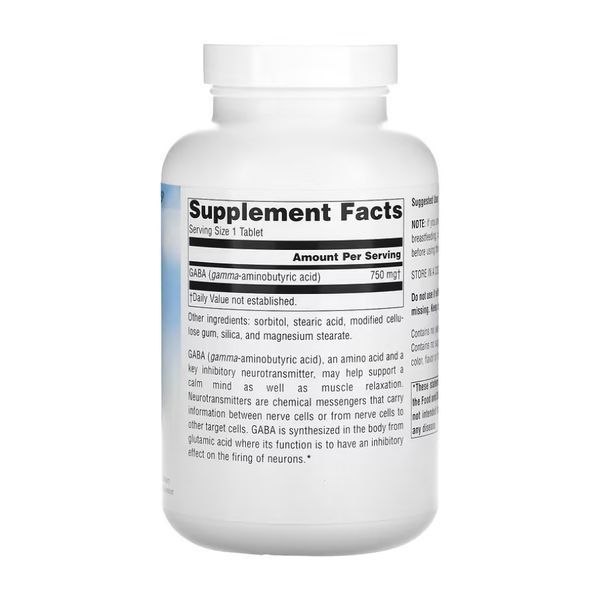 Serene Science&reg; ГАМК (GABA) 750 мг - 180 таблеток 30070 фото