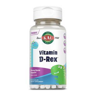 Вітамін D-Rex 10 мкг - 90 жувальних таблеток зі смаком жувальної гумки 26615 фото