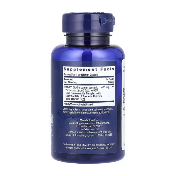 Super Bio-Curcumin&reg; Екстракт Куркуми 400 мг - 60 рослинних капсул 30158 фото
